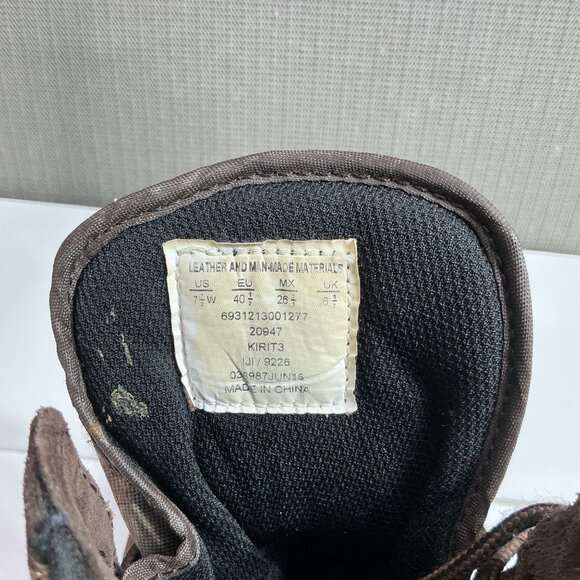 Texas Steer Camo Suede KIRIT Waterproof Work Hunting Boots Men's size 7.5W - Picture 5 of 7